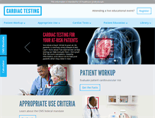Tablet Screenshot of cardiactesting.com